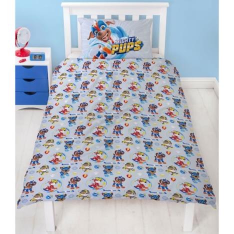 Paw Patrol Mighty Pups Reversible Single Duvet Cover Bedding Set Extra Image 1